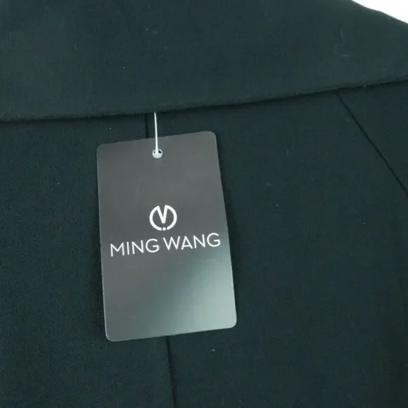 Ming Wang Small Jacket Black Cocoon Lagenlook Artsy Minimal Lagom Modern - Picture 10 of 11